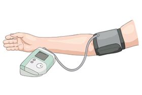 Blood pressure measurement using an electronic tone